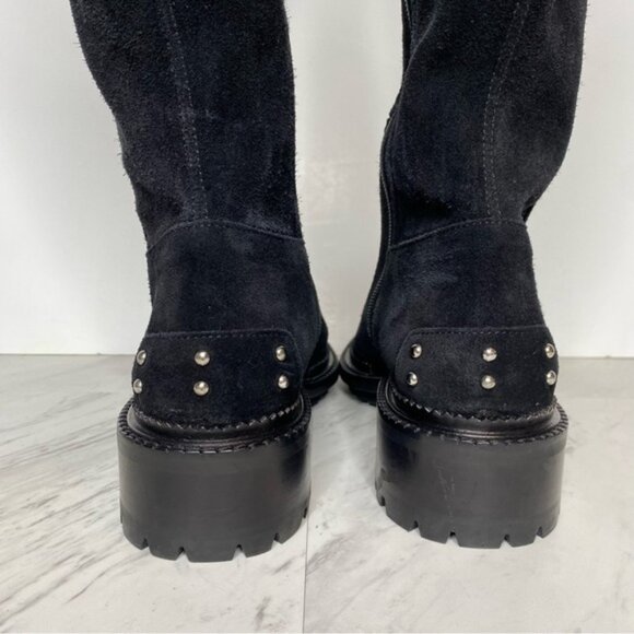Aquatalia Omara Black Suede Tall Boot 10 - Picture 4 of 16